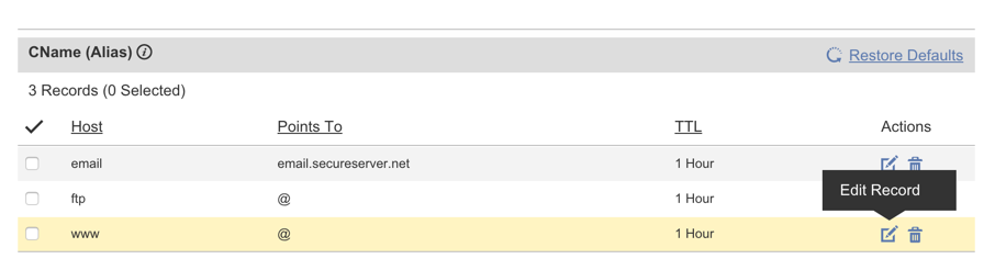 GoDaddy domain instructions.